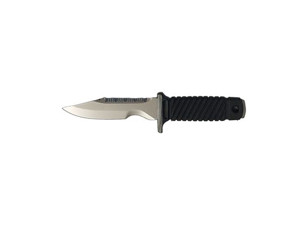 DIVING KNIFE SQUALO, S/S bld 13 CM, PLASTIC hdl: BLK, w/HAMMER, +SHEATH, w/HAMMER, +RUBBER RING SPARE PART