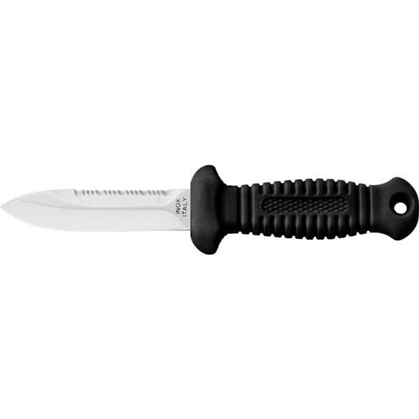 DIVING KNIFE SUB, DAGA S/S bld 9 CM, PLASTIC hdl: BLK, +SHEATH, +RUBBER RING SPARE PART