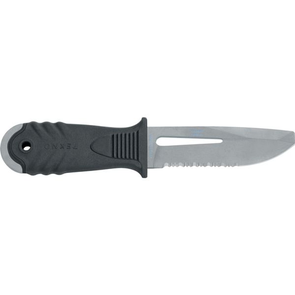 DIVING KNIFE TEKNO, TITANIUM bld 10 CM, PLASTIC hdl: BLK, +SHEATH