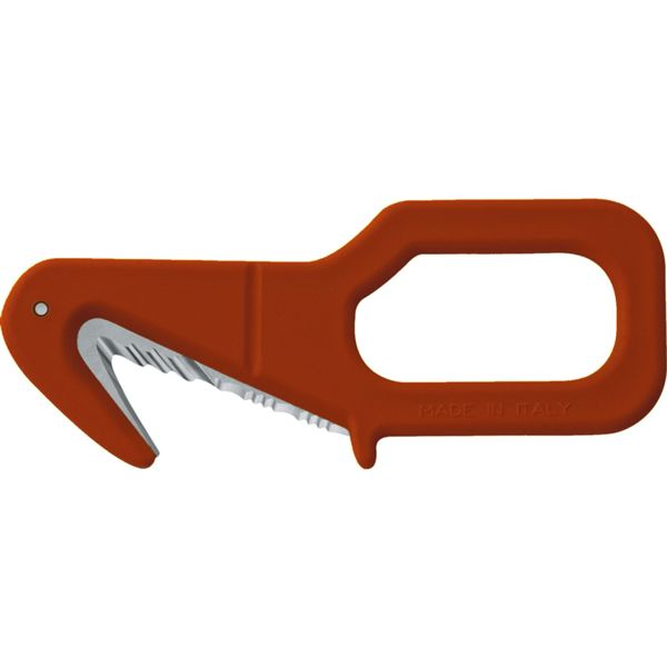 LINE CUTTER TS05, S/S AISI 304 - W 1.4034 bld, PLASTIC hdl: RED, +SHEATH