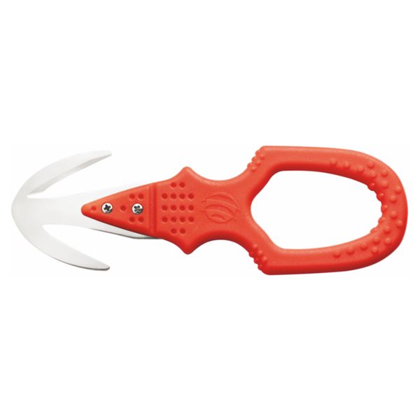 LINE CUTTER TS09 TWIN RESCUER, S/S TWIN bld, PLASTIC hdl: RED, +SHEATH