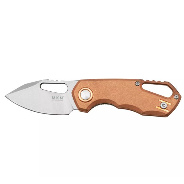 MKM ISONZO-M390 SW CLIP PT.BL.-COPPER hdl, POLISHED HARDWARE - COOPER SPACER + RING