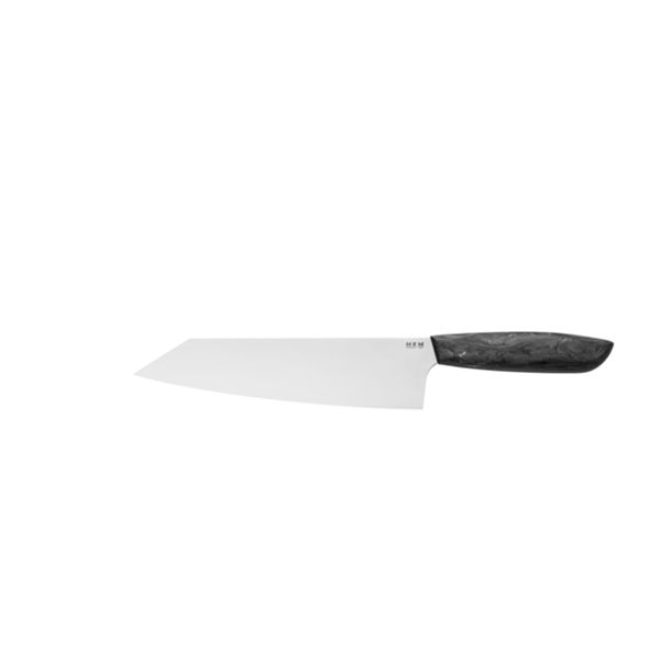 MKM NEXT –  BUNKA KITCHEN KNIFE, 20 CM SATIN S/S bld, CARBON FIBER hdl