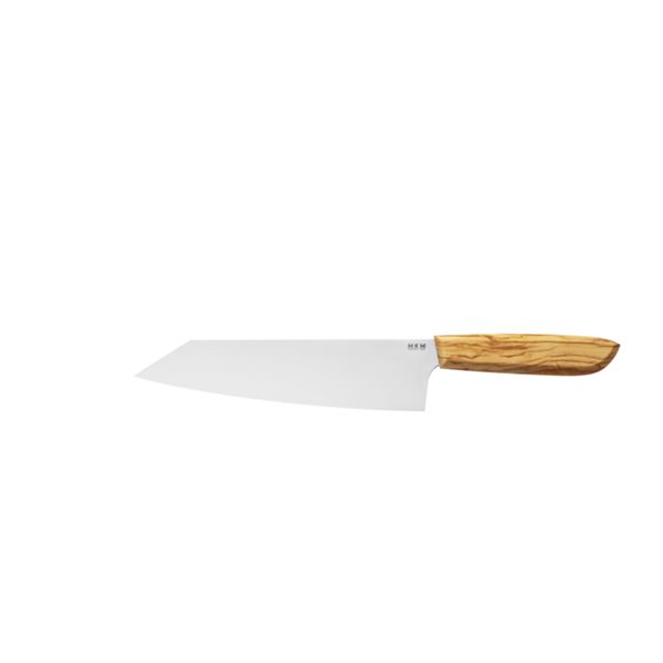 MKM NEXT –  BUNKA KITCHEN KNIFE, 20 CM SATIN S/S bld, OLIVE WOOD hdl