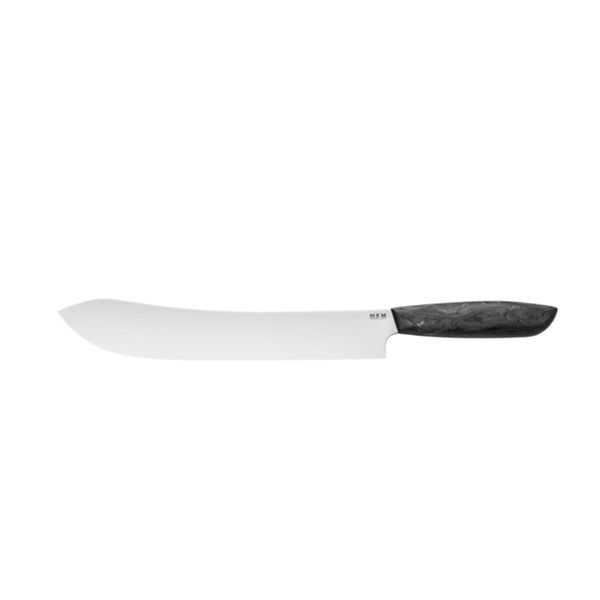 MKM NEXT –  BUTCHER'S KITCHEN KNIFE, 22 CM SATIN S/S bld, CARBON FIBER hdl