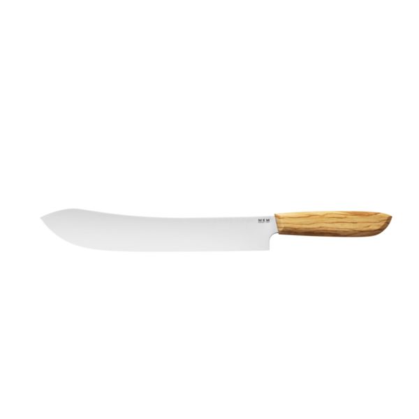 MKM NEXT –  BUTCHER'S KITCHEN KNIFE, 26 CM SATIN S/S bld, OLIVE WOOD hdl