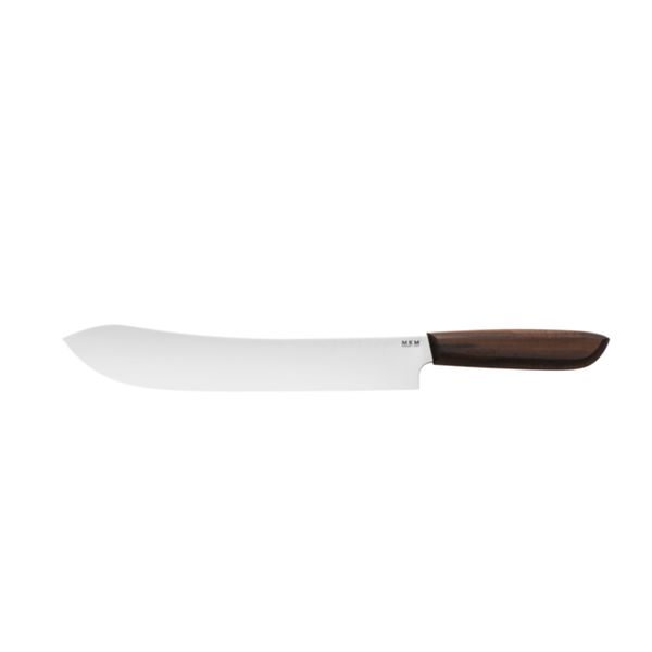 MKM NEXT –  BUTCHER'S KITCHEN KNIFE, 26 CM SATIN S/S bld, WALNUT WOOD hdl