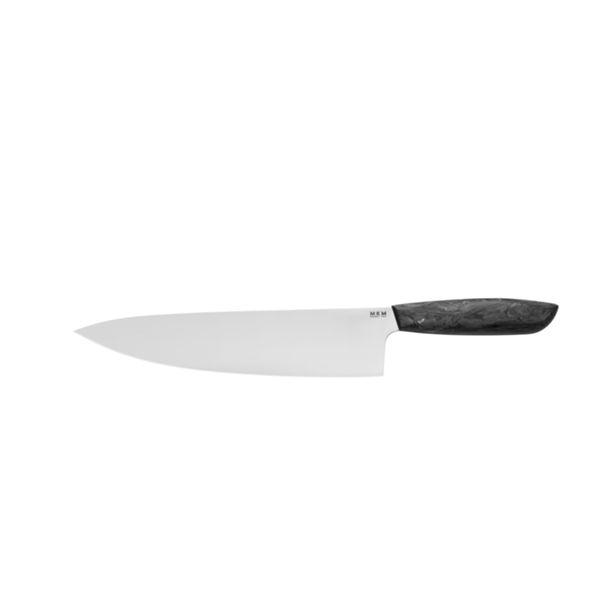 MKM NEXT –  CHEF'S KITCHEN KNIFE, 20 CM SATIN S/S bld, CARBON FIBER hdl