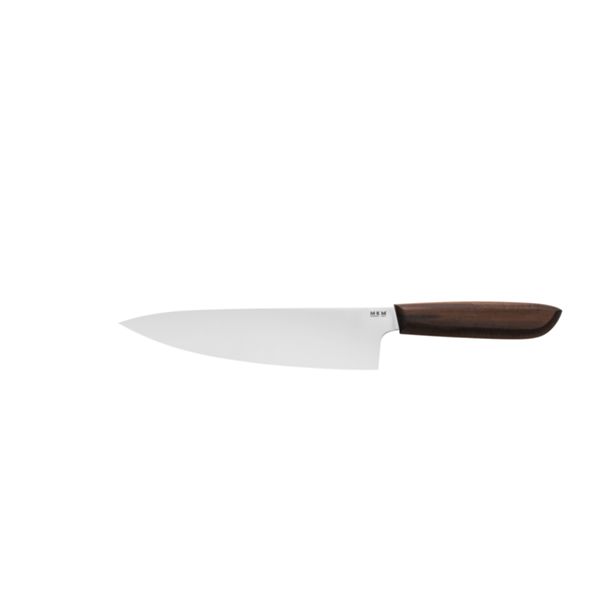 MKM NEXT –  CHEF'S KITCHEN KNIFE, 20 CM SATIN S/S bld, WALNUT WOOD hdl