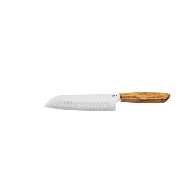 MKM NEXT –  SANTOKU KITCHEN KNIFE, 18 CM SATIN S/S bld, OLIVE WOOD hdl