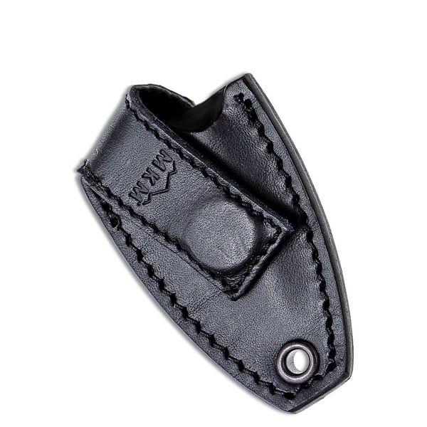 MKM FIXED BLADE MAGNETIC POCKET LEATHER SHEATH – BLACK LEATHER (MIKRO)