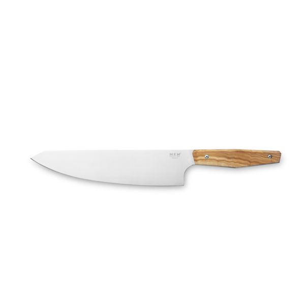 MKM PRIMA – GYUTO KITCHEN KNIFE, 20 CM X50CrMoV15, SATIN S/S bld, OLIVE WOOD hdl