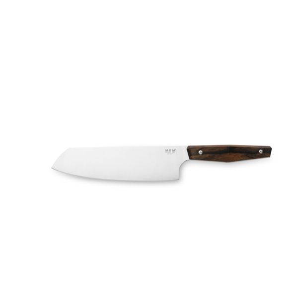 MKM PRIMA – SANTOKU KITCHEN KNIFE, 17 CM X50CrMoV15, SATIN S/S bld, ZIRICOTE WOOD hdl