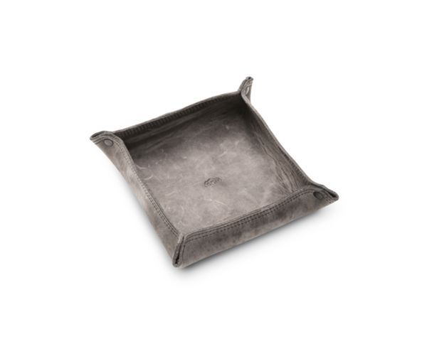 MKM EDC VALET TRAY – GREY 100% VEGETABLE TANNED LEATHER IN TUSCANY - ITALY