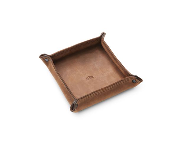 MKM EDC VALET TRAY – NATURAL 100% VEGETABLE TANNED LEATHER IN TUSCANY - ITALY