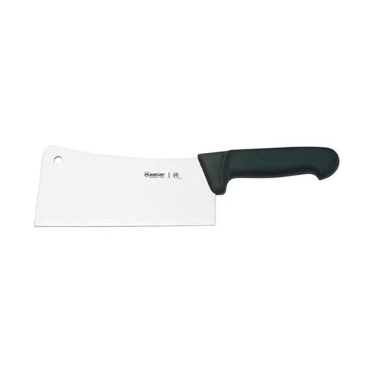 MERCURY CLEAVER STAINLESS STEEL A420 bld, SATIN FINISH bld, BLACK hdl