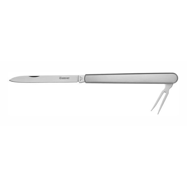 TASTING KNIFE - BLADE + FORK - PLAIN EDGE, S/S hdl - 12 CM , SINGLE BOX PACKAGE