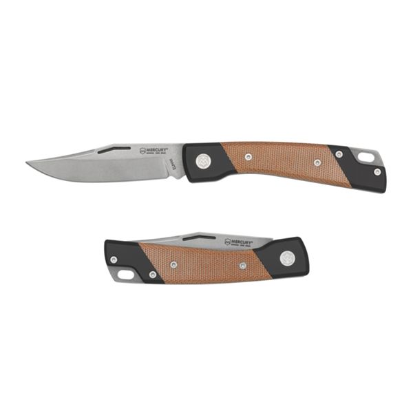 LUC - ELMAX SW bld, BLK ALU + NAT CNV MICARTA hdl, SINGLE BOX PACKAGE