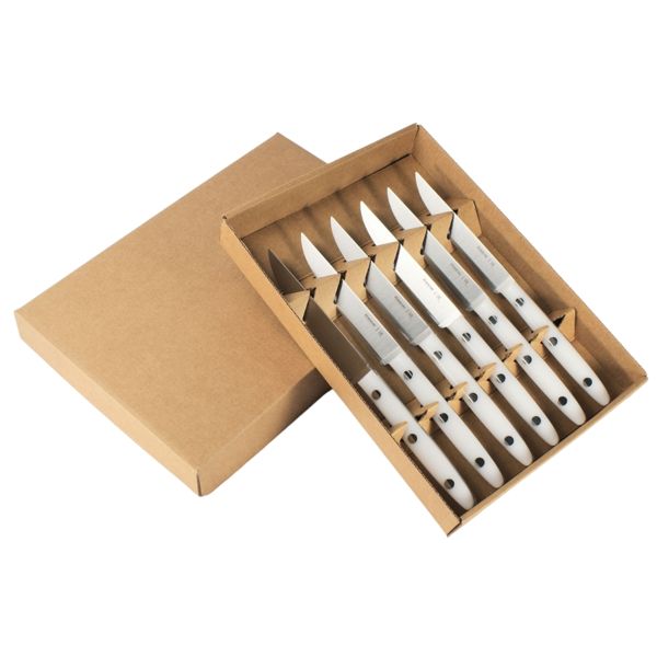 DELFINO STEAK KNIVES SET - 6 pcs, WHI POM hdl