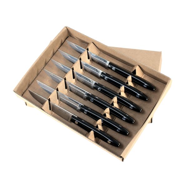 DELFINO STEAK KNIVES SET - 6 pcs, BLK POM hdl