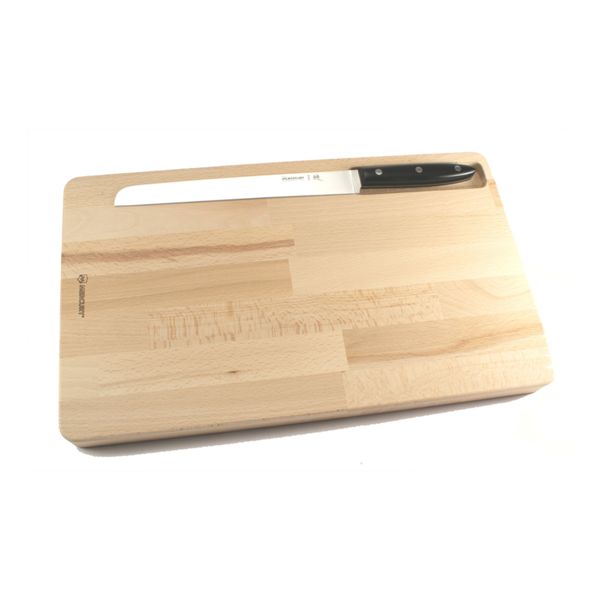 CHOPPING BOARD 42*25 WITH BLACK "DOLPHIN" KNIFE