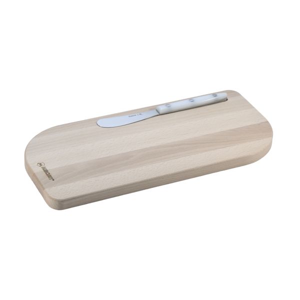 DELFINO SPREADER KNIFE WHI w/BREAKFAST CUTTING BOARD, 32 x 15 x 1,5 CM