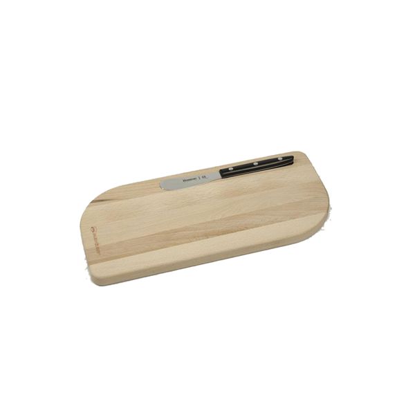 DELFINO SPREADER KNIFE BLK w/BREAKFAST CUTTING BOARD, 32 x 15 x 1,5 CM