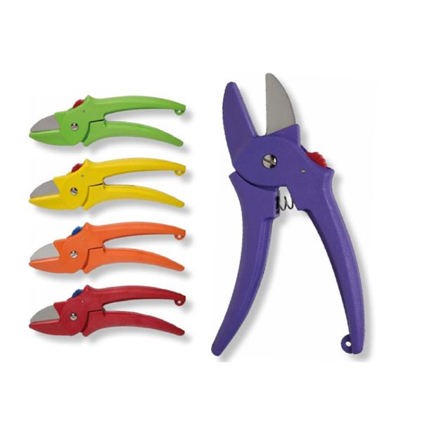 SHEAR, MULTIPURPOSE, ANVIL-CUT, MAGIC w/CLIP, MM 150, S/S bld, PLASTIC hdl: BLU GRN YEL ORG RED