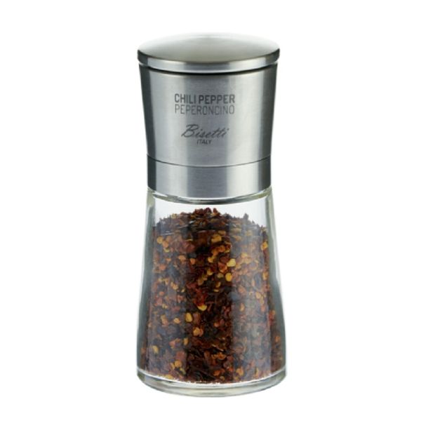 "LA SPEZIA" GLASS CHILI SPICE GRINDER 145MM