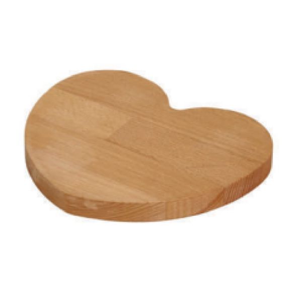 BEECH HEART CUTTING BOARD 28X23X2