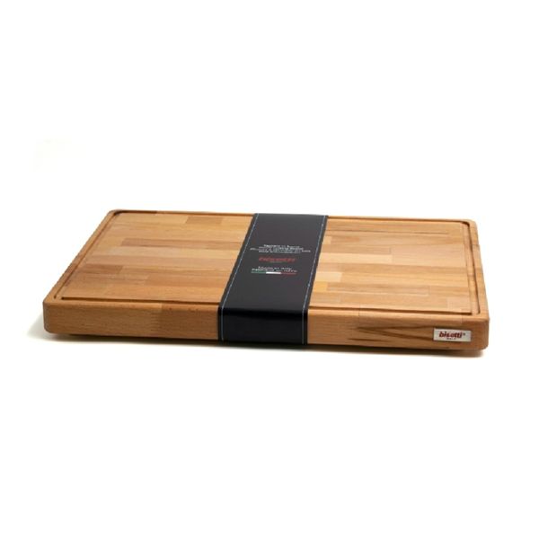 BEECH CUTTING BOARD WITH SAUCE COLLECTOR AND FEET 70X50X4