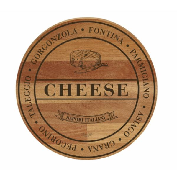 CHEESE SOLID BEECH CUTTING BOARD DIAM.30