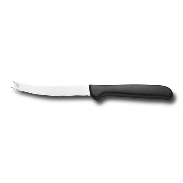 KITCHEN KNIFE EASY CUT, CITRUS KNIFE CM 11, MIRROR POLISHED/SATIN FINISH bld, AISI 420 STAINLESS STEEL bld,  BLACK Atoxic Plastic hld