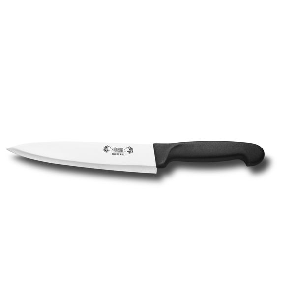 KITCHEN KNIFE HOME CUT, CHEF KNIFE CM 18, MIRROR POLISHED bld, AISI 420 STAINLESS STEEL bld,  BLACK Atoxic Plastic hld