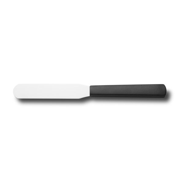 KITCHEN KNIFE EASY CUT, CHOCOLATE KNIFE CM 10, MIRROR POLISHED/SATIN FINISH bld, AISI 420 STAINLESS STEEL bld,  BLACK Atoxic Plastic hld