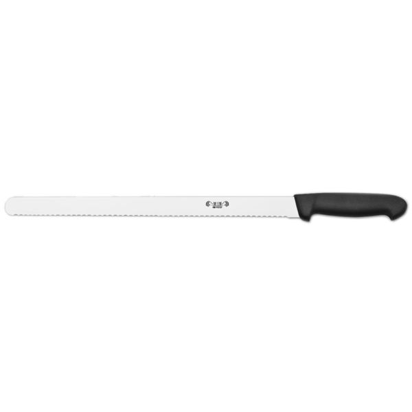 KITCHEN KNIFE CHEF CUT, PASTRY KNIFE CM 30, SATIN FINISH bld, 1.4116 STAINLESS STEEL bld,  BLACK Atoxic Plastic hld