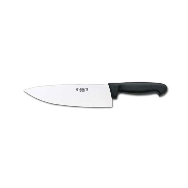 KITCHEN KNIFE CHEF CUT, CHEF KNIFE CM 20, SATIN FINISH bld, 1.4116 STAINLESS STEEL bld,  BLACK Atoxic Plastic hld