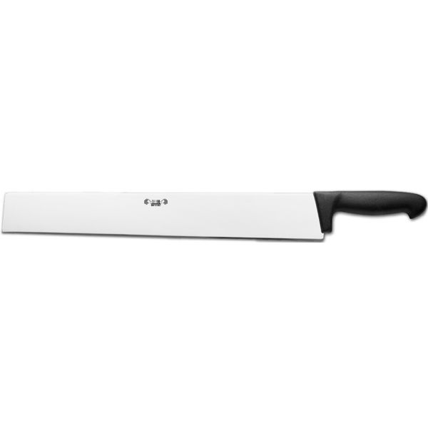 KITCHEN KNIFE CHEF CUT, "NAPOLI" DOUGH KNIFE CM 42, SATIN FINISH bld, 1.4116 STAINLESS STEEL bld,  BLACK Atoxic Plastic hld