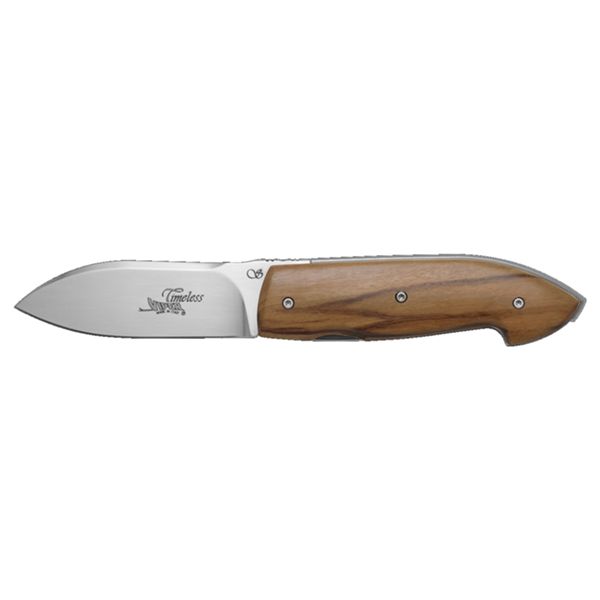 VIPER, TIMELESS, FOLD. KNIFE, W.NR.1.4116 bld, OLIVE WOOD hdl, LEATHER POUCH