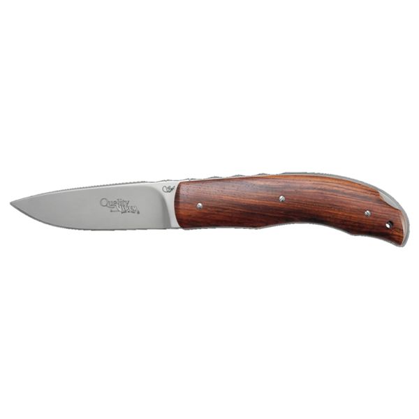 VIPER, QUALITY, FOLD. KNIFE, BOHLER N690 CO bld, COCOBOLO WOOD/PAU SANTO hdl, LEATHER POUCH