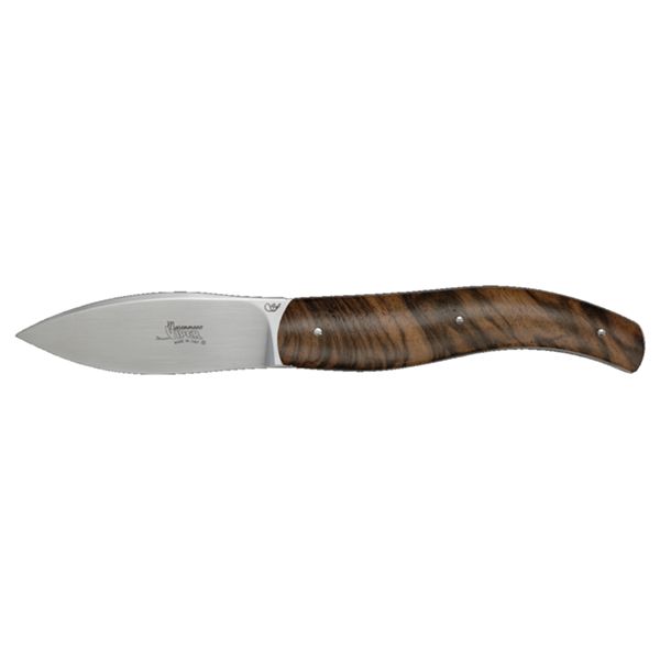 VIPER, MAREMMANO, FOLD. KNIFE, W.NR.1.4116 bld, WALNUT WOOD hdl, FINE SUEDE POUCH