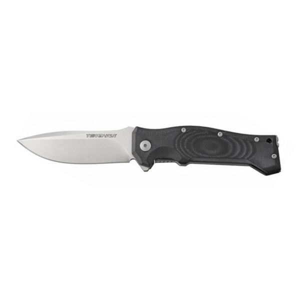 VIPER, TEN, FOLD. KNIFE, N690 BOHLER SATIN bld, BLACK G10 hdl, BLUE ANODIZED TIT. SPACER, BEARING SYSTEM/CLIP