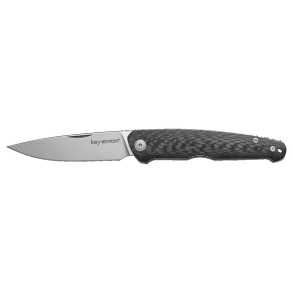 VIPER, KEY, FOLD. KNIFE, M390 BOHLER SATIN bld, LINER W.NR.1.4034, FILEWORK ROUNDED SPRING, LINERS/CARBON FIBER/SHEATH