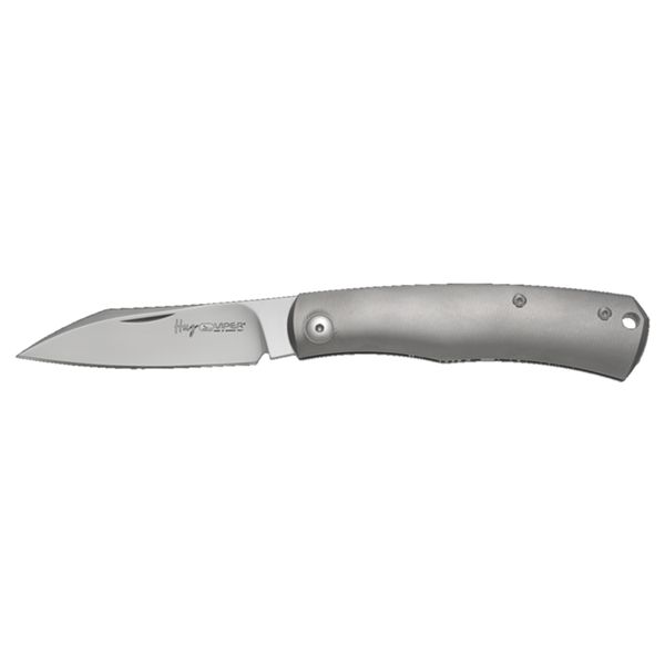 VIPER, HUG, BOHLER M390 SATIN bld, ROUNDED STEEL SPRING W.NR.1.4034, TITANIUM/SHEATH