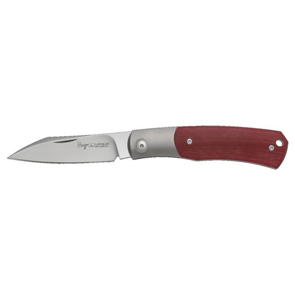 VIPER, HUG, BOHLER M390 SATIN bld, FULL TITANIUM GR5/ ONE BOLSTER, ROUNDED STEEL SPRING W.NR.1.4034,RED G10/SHEATH