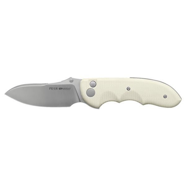 VIPER, MOON, FOLD. KNIFE, BUTTON LOCK, MAGNACUT SATIN bld, IVORY G10 hdl