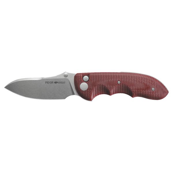 VIPER, MOON, FOLD. KNIFE, BUTTON LOCK, MAGNACUT SW bld, RED G10 hdl