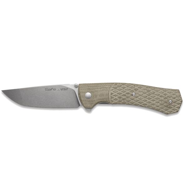 VIPER, SAFE, MAGNACUT STONEWASHED bld, CANVAS MICARTA GREEN hdl