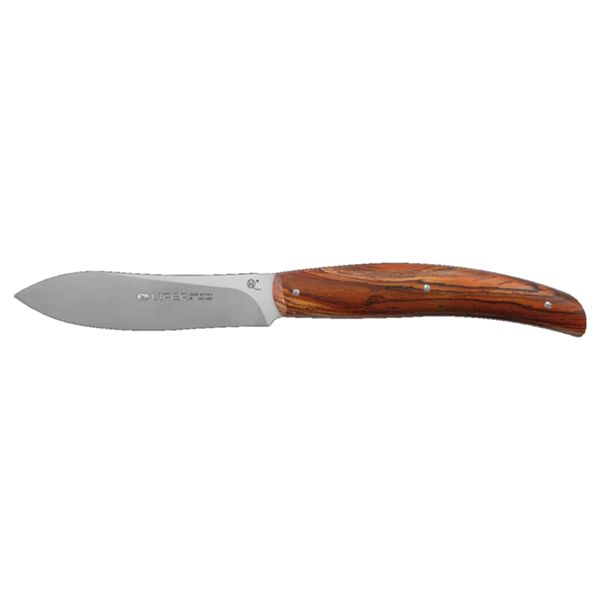 VIPER, BRITOLA FOLDING - DROP POINT, FOLD. KNIFE, AISI440 bld, COCOBOLO WOOD hdl, LEATHER POUCH