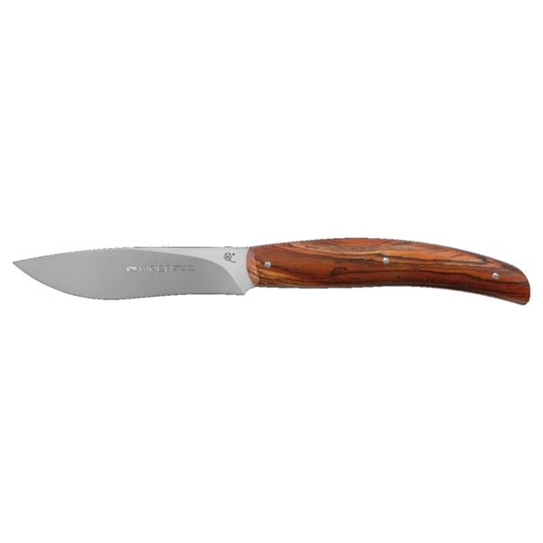 VIPER, BRITOLA FOLDING - CLIP POINT, FOLD. KNIFE, AISI440 bld, COCOBOLO WOOD hdl, LEATHER POUCH